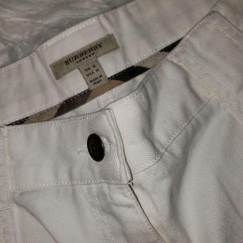 New Burberry White Denim Jeans